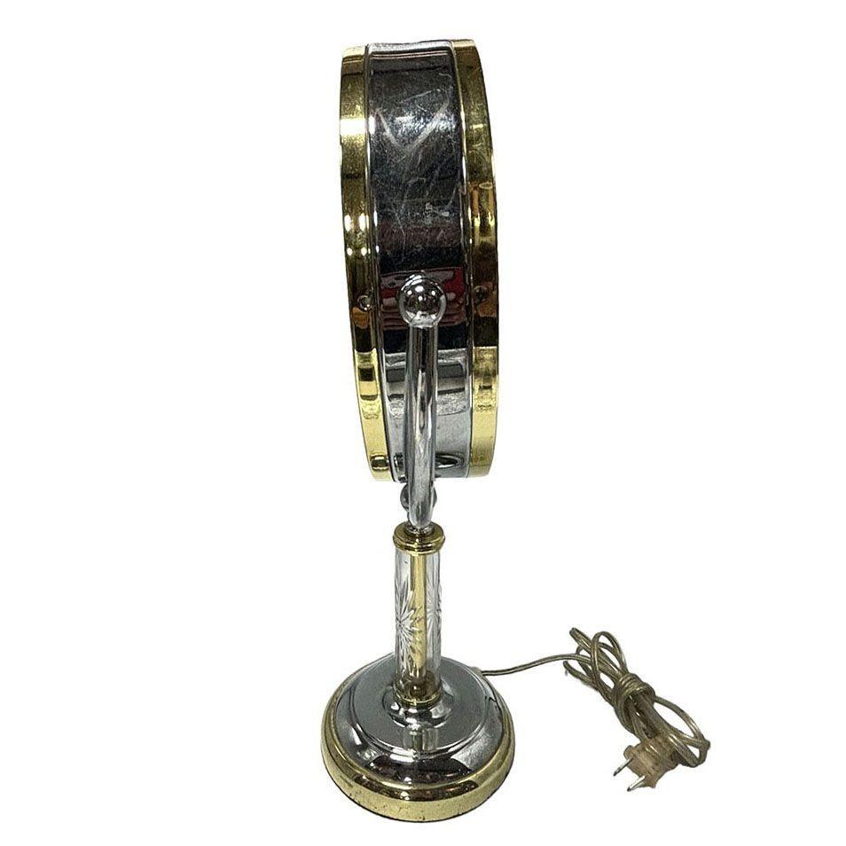 Specchio d'ingrandimento per vanità/gioielli in ottone e cromo di stile elevato in vendita 1
