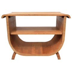 High Style English Art Deco U-Base Console Table, circa 1930s