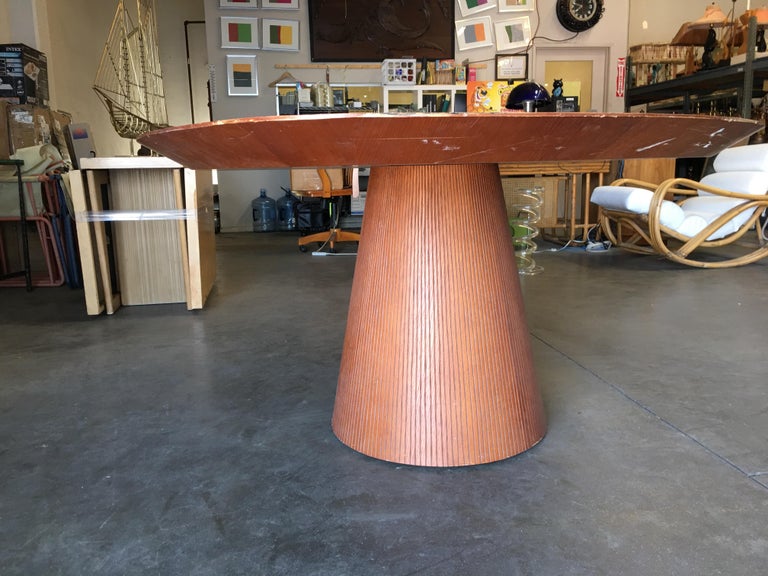 High Style Guitar Pick Shaped "Knife Edge" Dining Room Table with