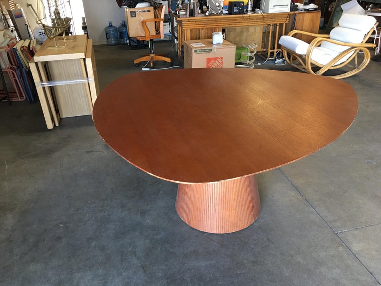 High Style Guitar Pick Shaped "Knife Edge" Dining Room Table with