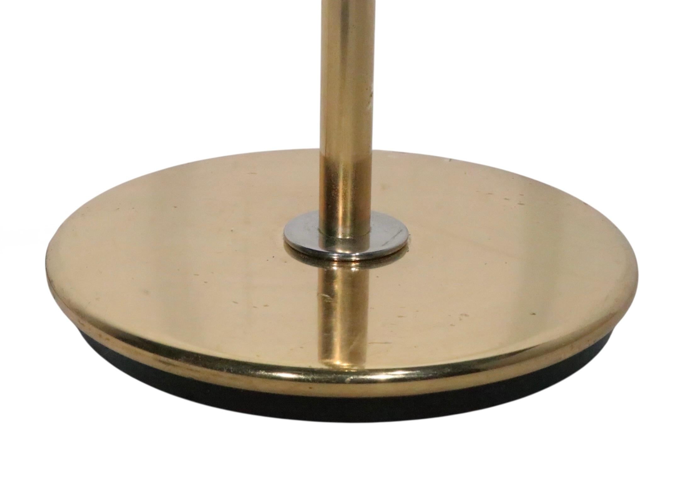 High Style Hollywood Regency Postmodern Brass Halogen Torchiere Made in Italy For Sale 2