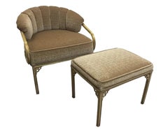 High Style John Van Koert "Cymbal" Collection Lounge Chair and Ottoman