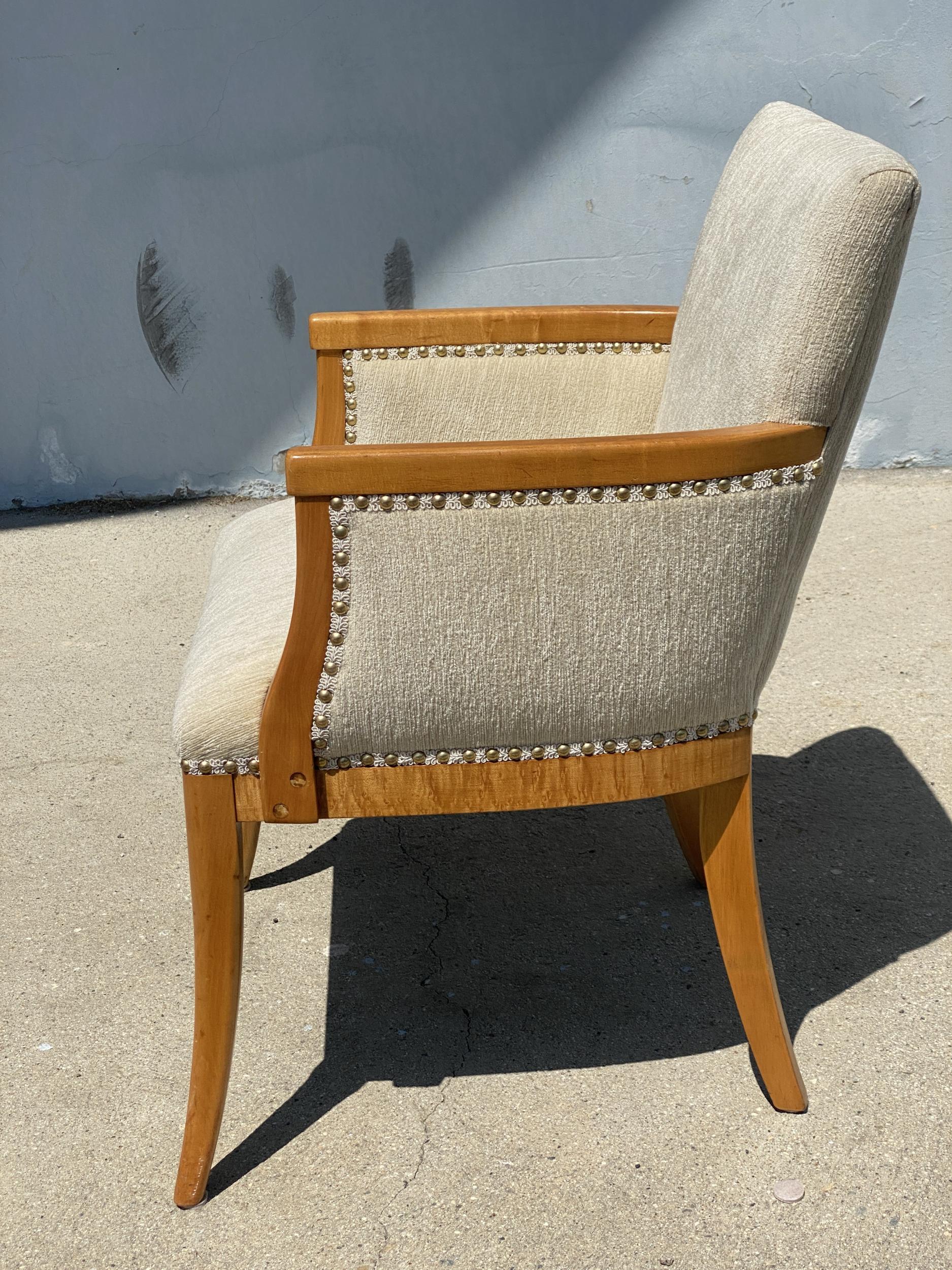 Mid-Century Modern High Style Mid Century Reading Chair w/ Ottoman by Heywood Wakefield For Sale