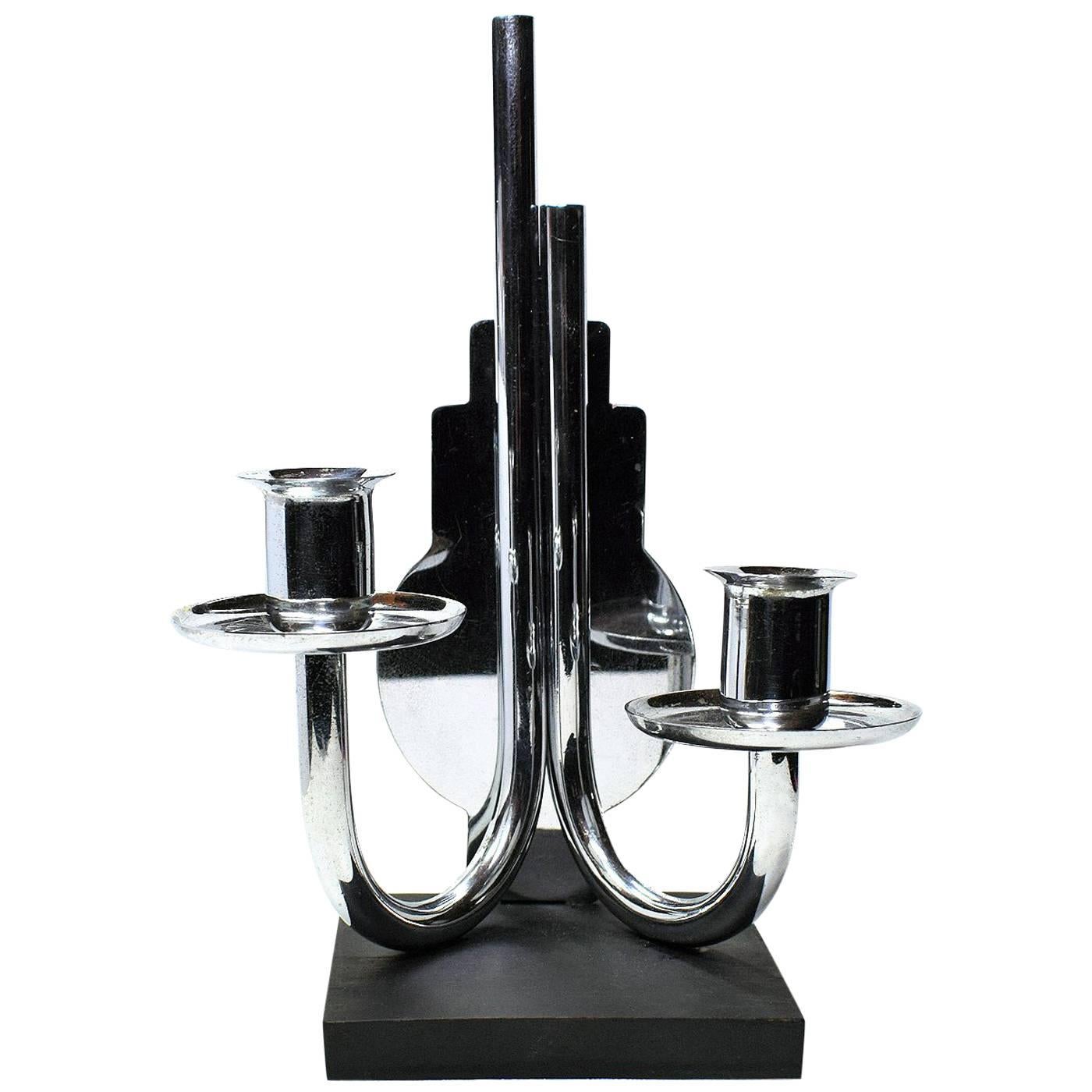 Candelero Art Decó Modernista de Alto Estilo