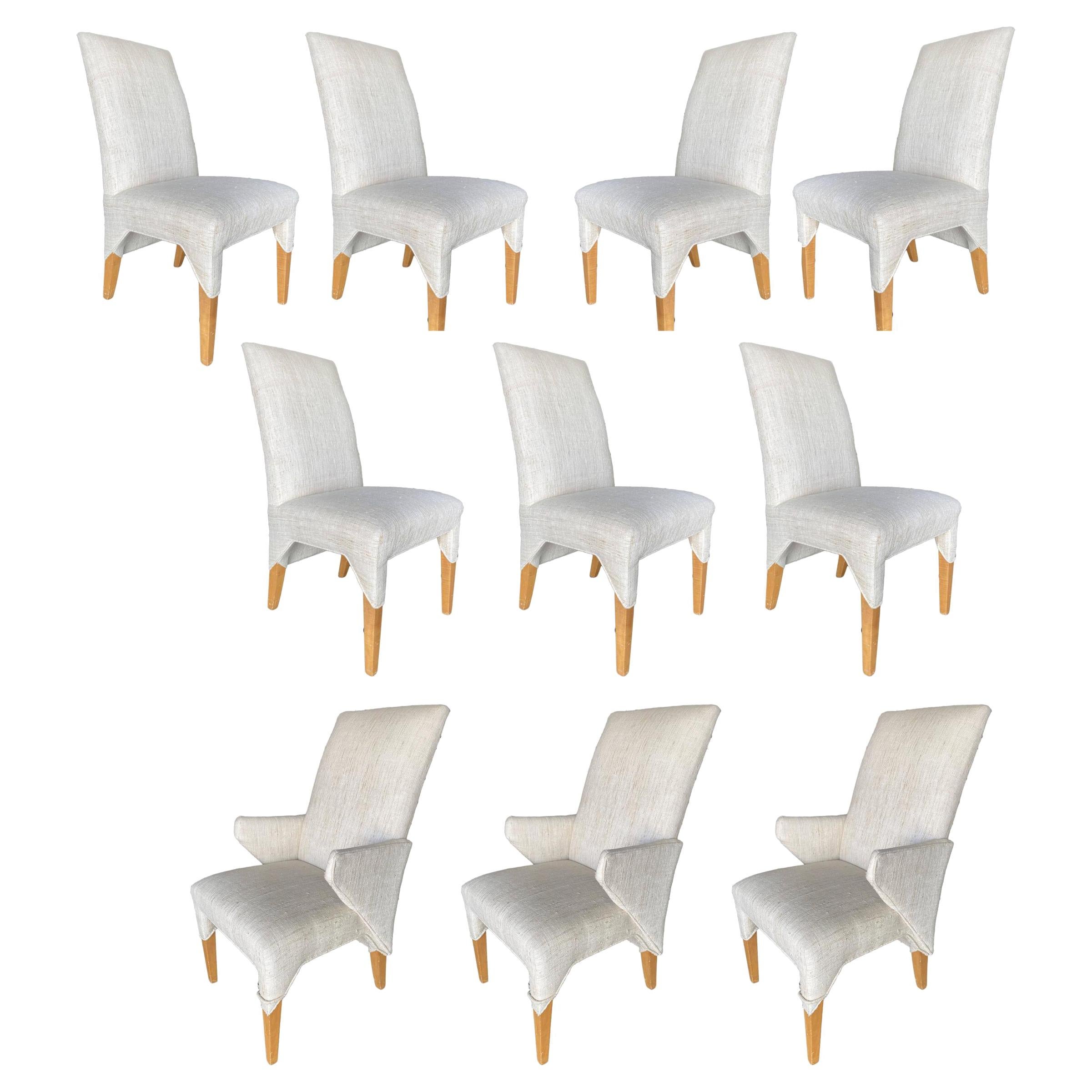 High Style Post Modern Dining Chair Set of 11, Circa 1980