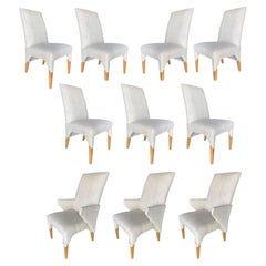 1980s Vintage Post Modern Dining Chairs - Set of 10