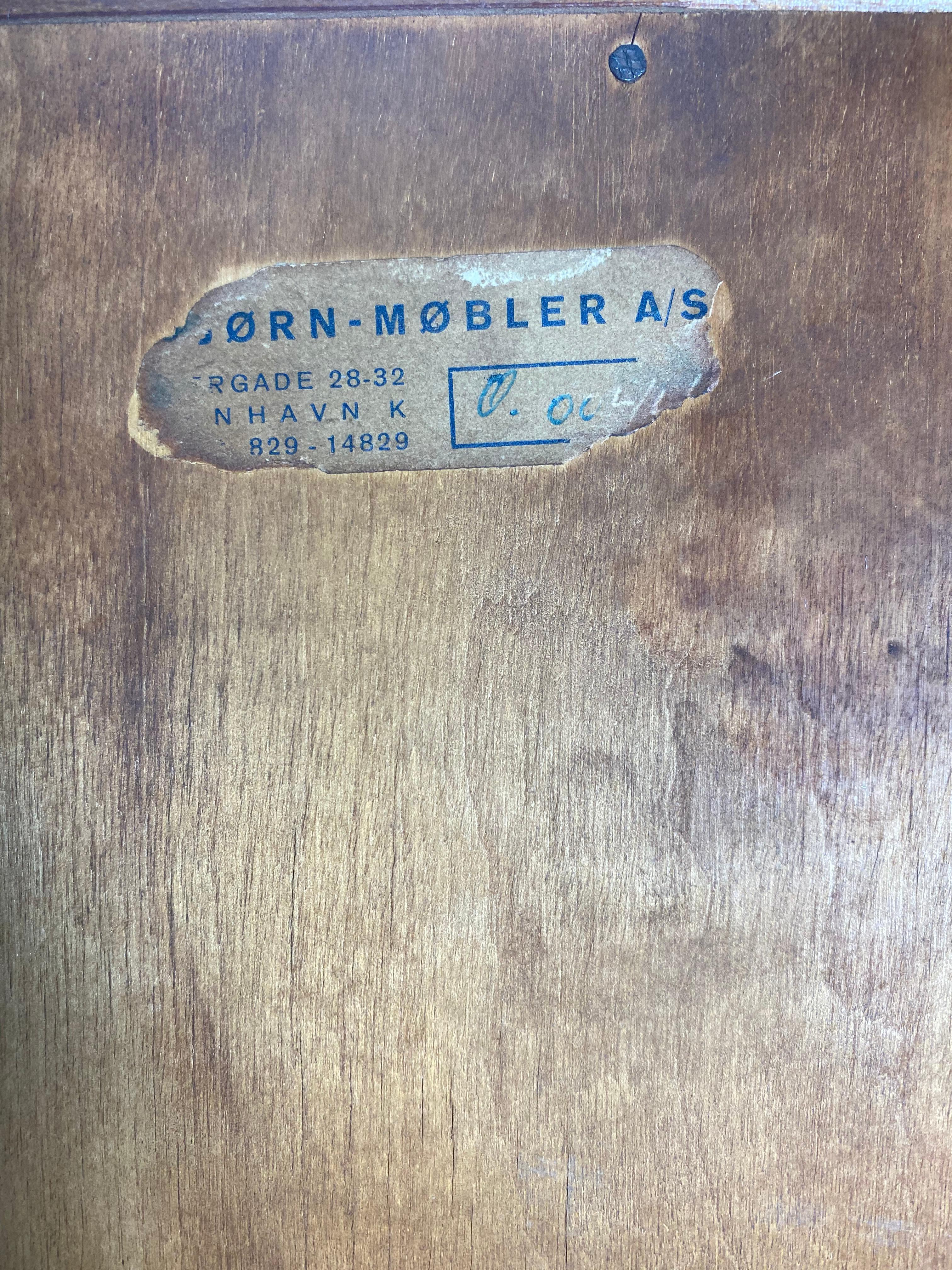 Bouleau Commode haute à 7 tiroirs en teck de Borge Mogensen  Danemark, années 1950 en vente