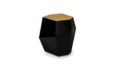 High Three Rocks Black and Brass Side Table by InsidherLand