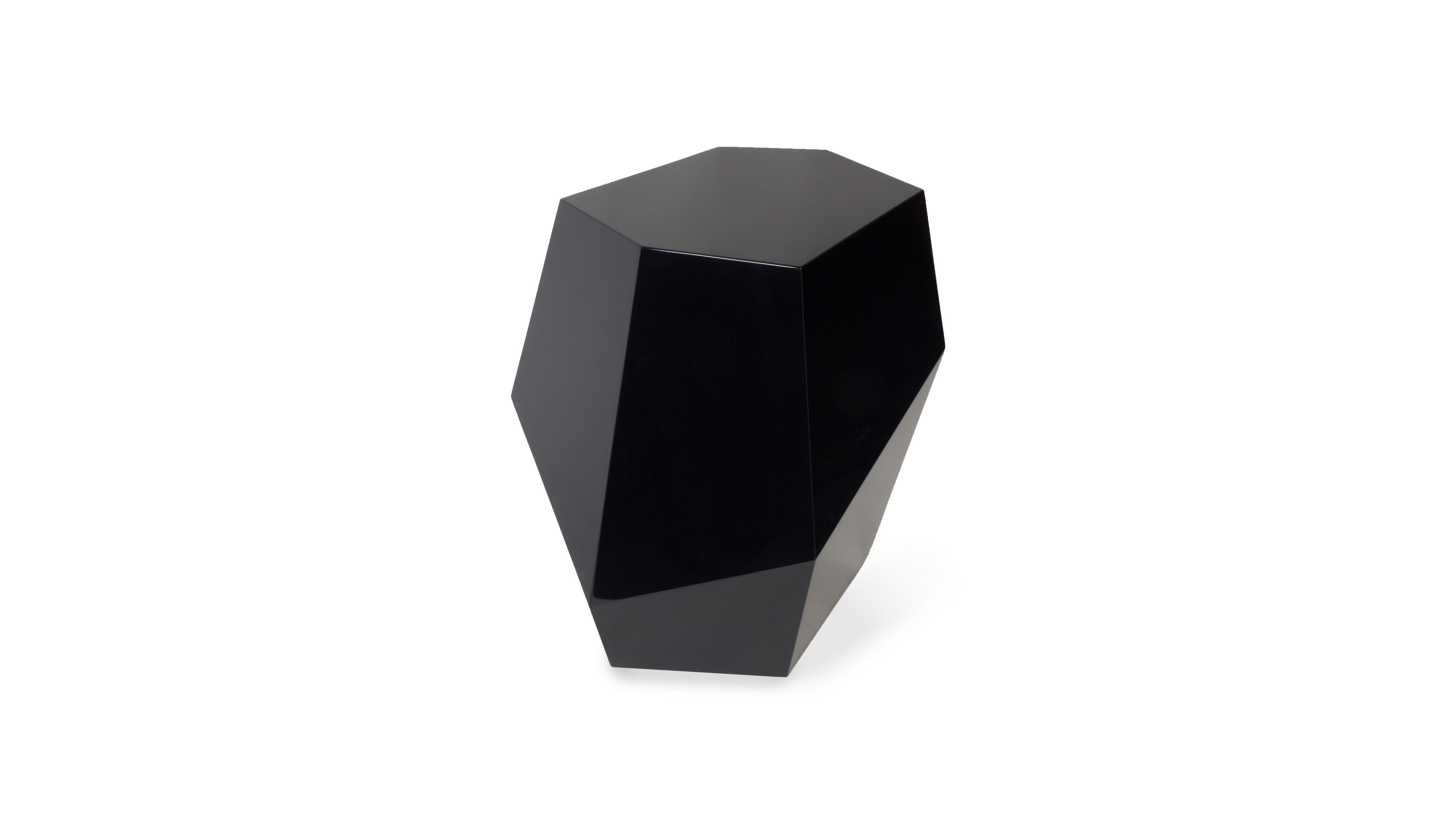 Portuguese High Three Rocks Black Side Table by InsidherLand For Sale