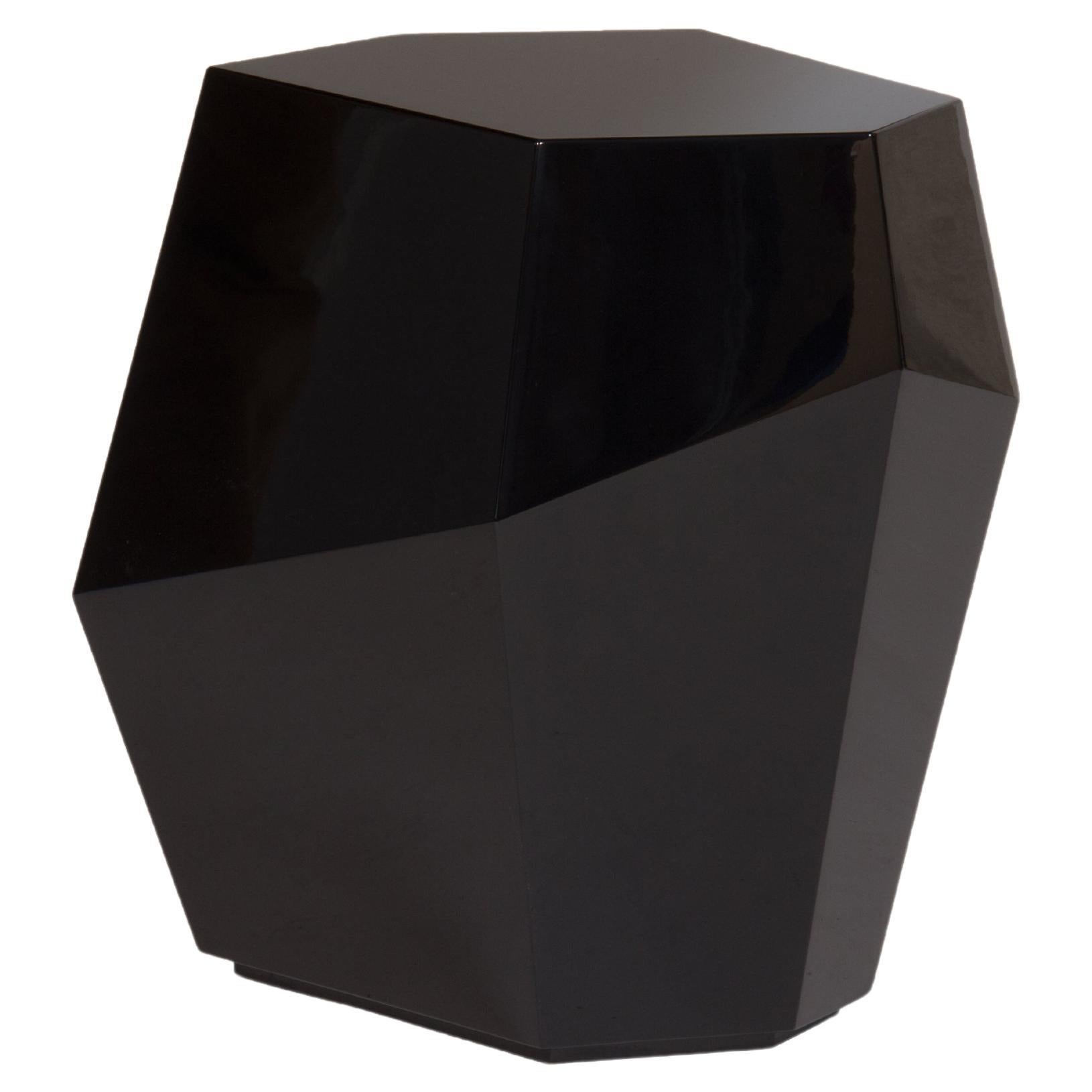 High Three Rocks Black Side Table by InsidherLand For Sale
