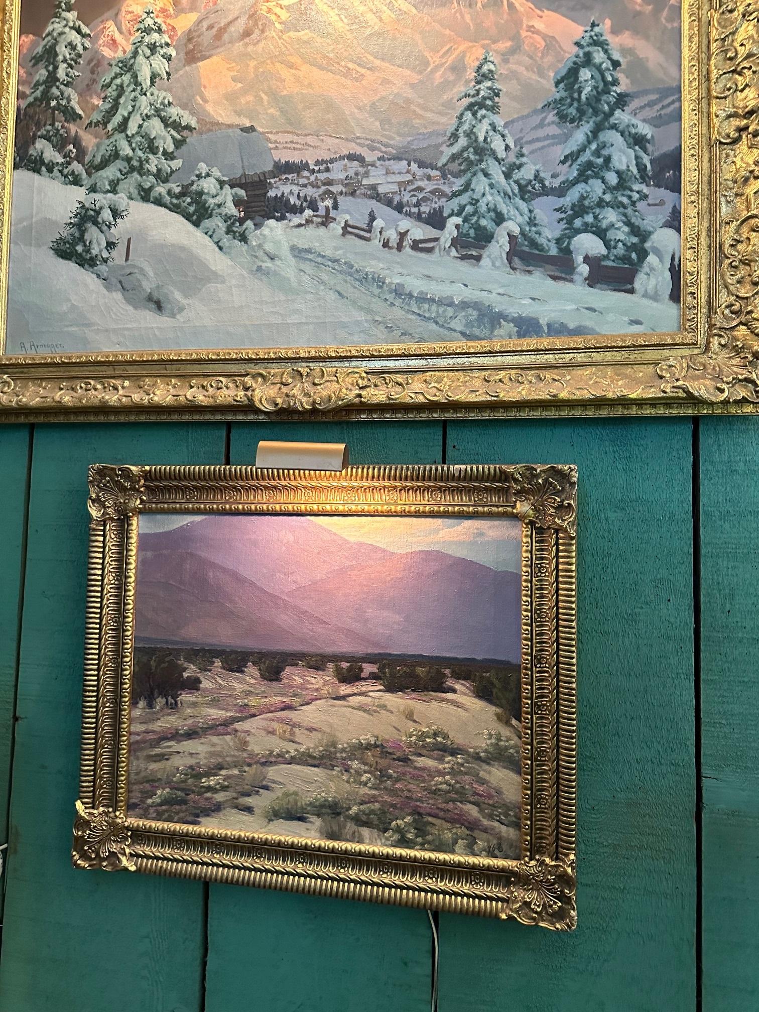 Il deserto della California è un'opera d'arte da parete Olio su tela Oggetto decorativo incorniciato in vendita 6