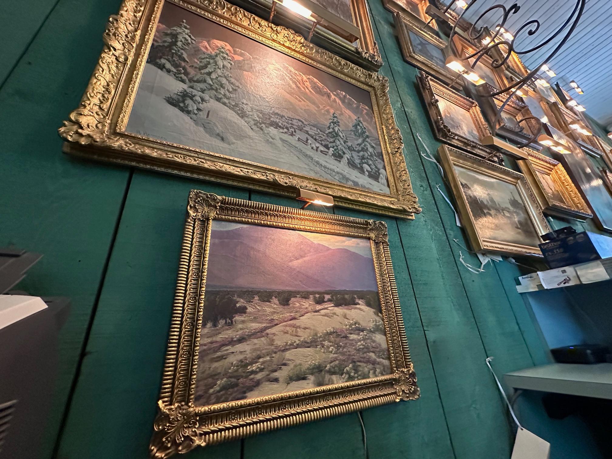 Il deserto della California è un'opera d'arte da parete Olio su tela Oggetto decorativo incorniciato in vendita 7