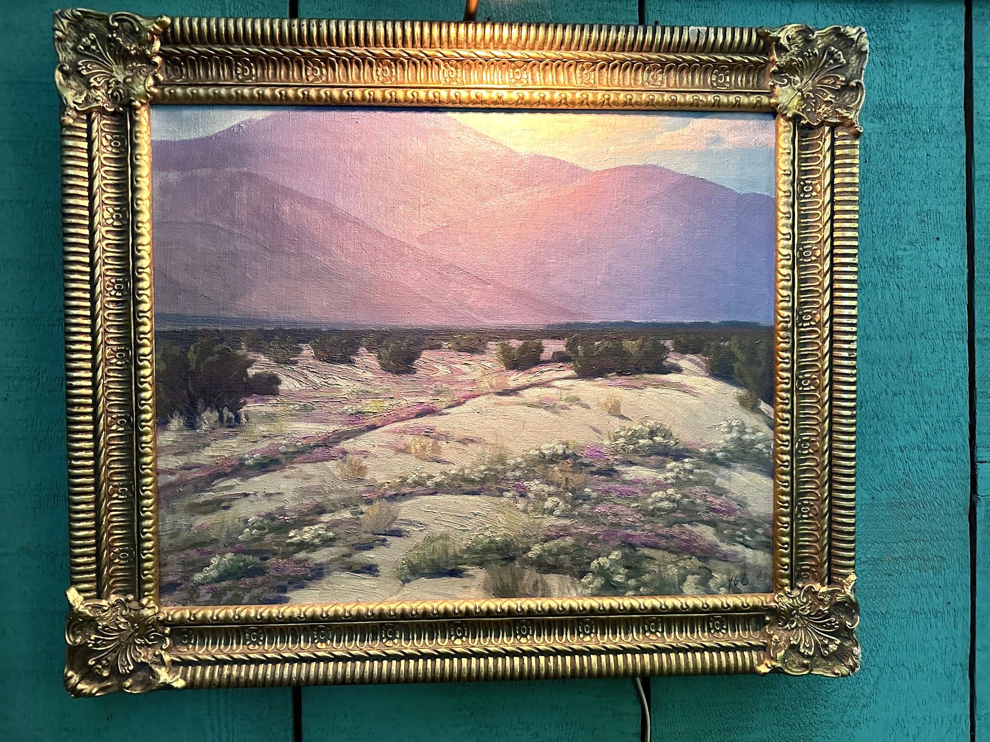 Americano Il deserto della California è un'opera d'arte da parete Olio su tela Oggetto decorativo incorniciato in vendita