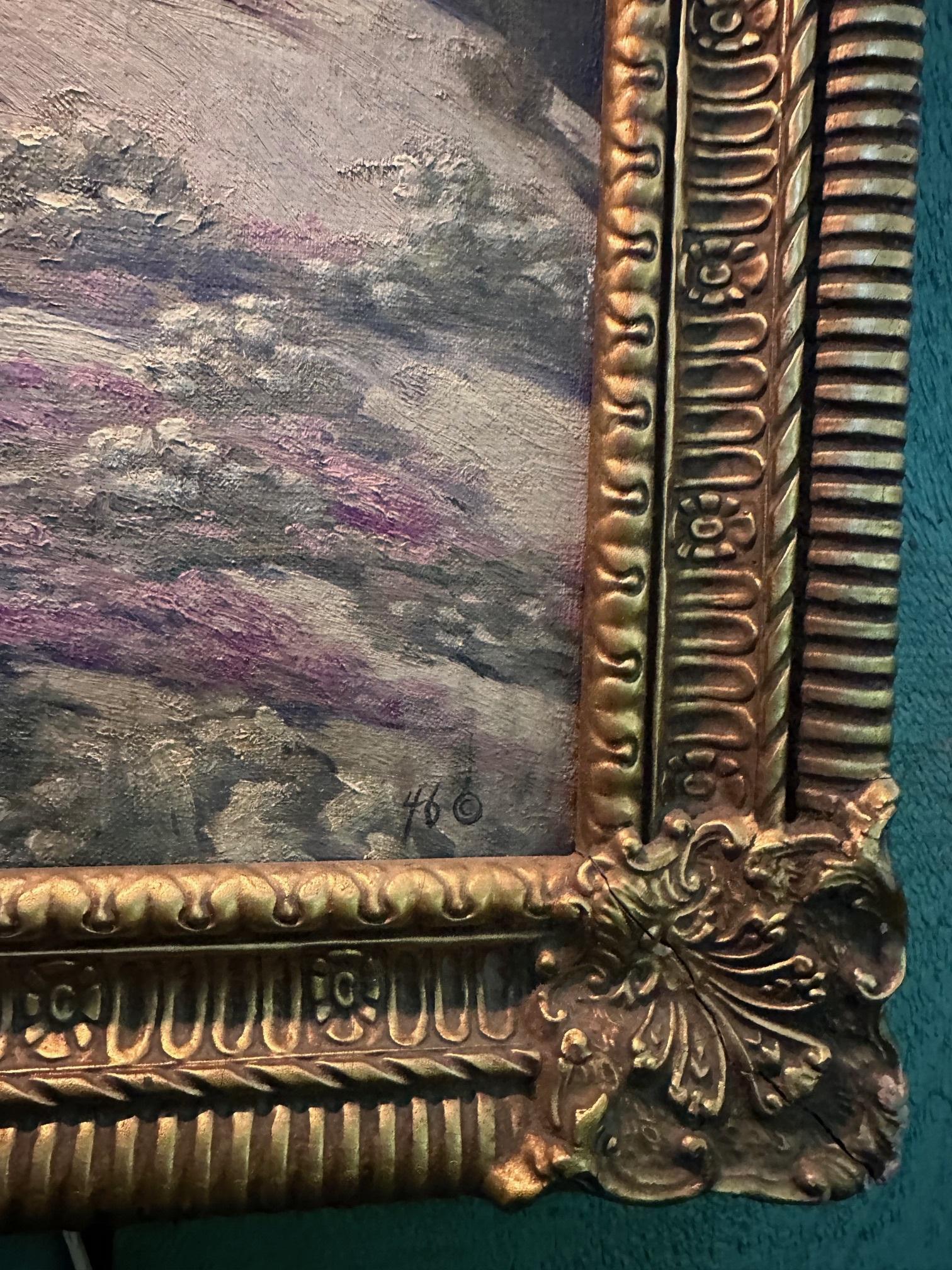Tela Il deserto della California è un'opera d'arte da parete Olio su tela Oggetto decorativo incorniciato in vendita