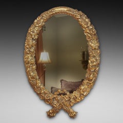 High Victorian Carved Giltwood Framed Mirror