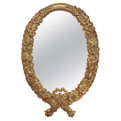 High Victorian Carved Giltwood Framed Mirror
