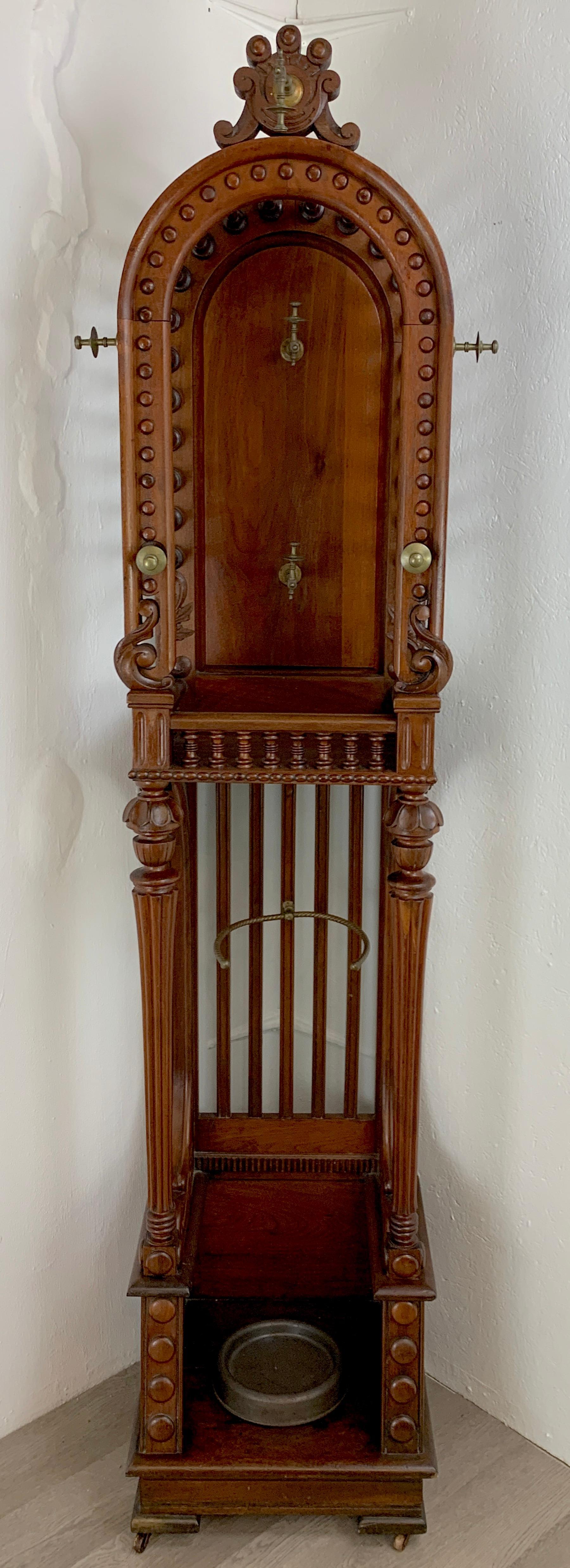 High Victorian Stick and Ball Variation Hall Rack, Attributed to Hunzinger For Sale 9