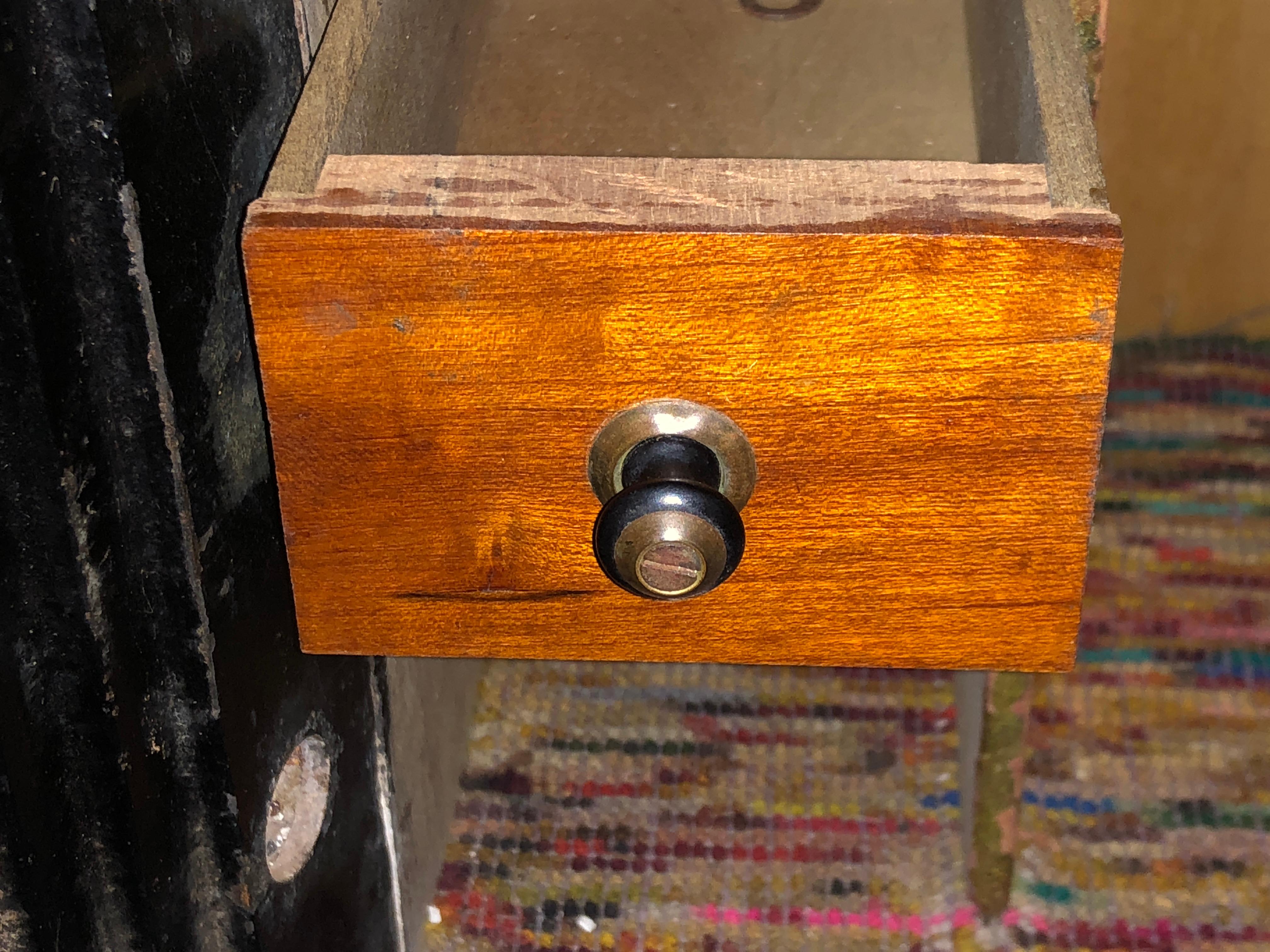 Powder-Coated High Victorian Working Floor Safe Secret Compartment and Key For Sale