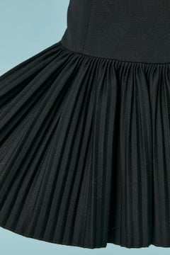 High waisted black skirt with laces on the back ALAIA