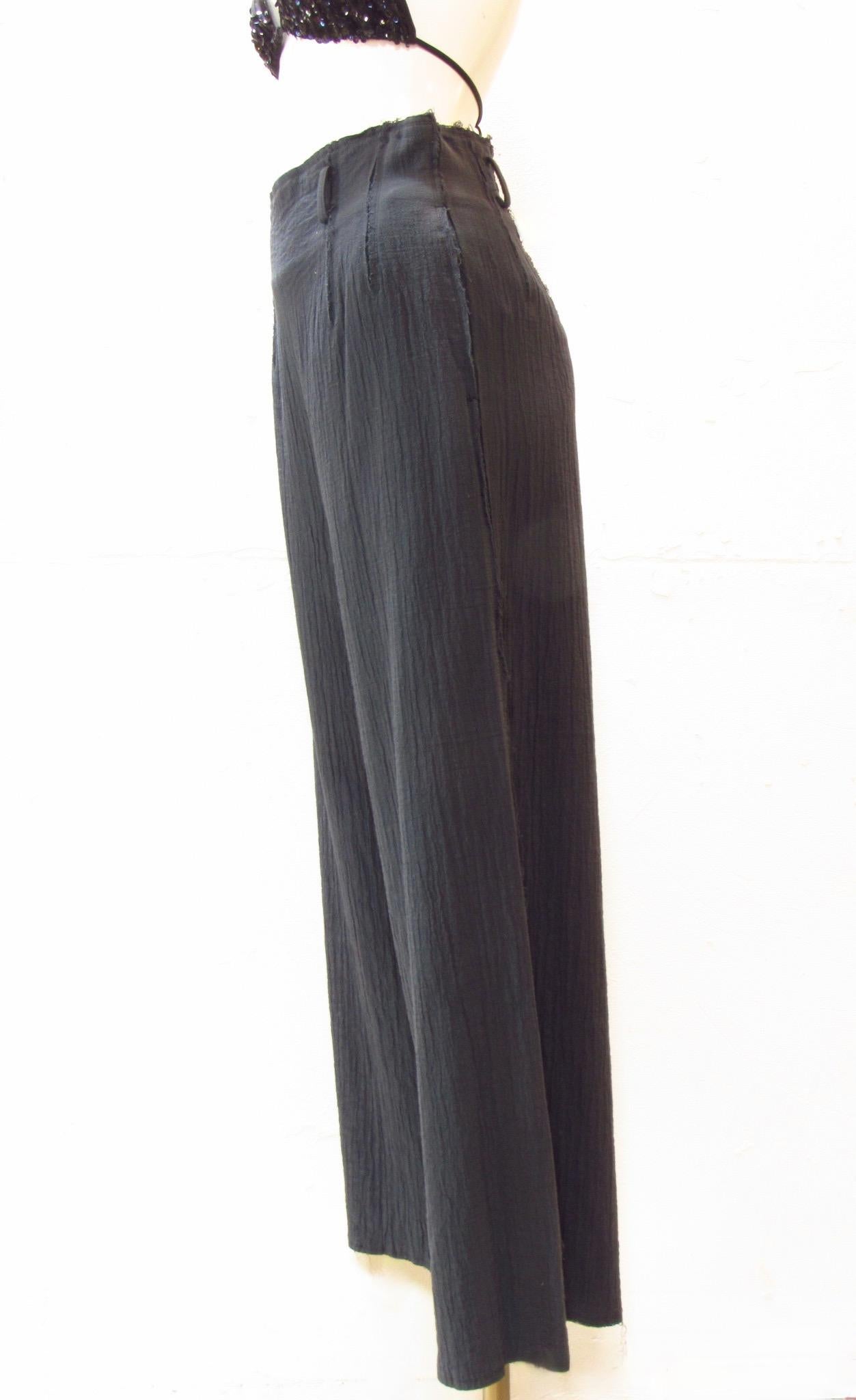  High-Waisted Matsuda cotton petrol Pant In New Condition For Sale In Laguna Beach, CA