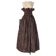 Falda larga de tweed multicolor y lurex, de cintura alta, de Paco Rabanne
