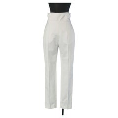 High waisted white trouser ALEXANDRE VAUTHIER