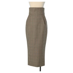 High waisted wool pencil skirt with Pied de poule pattern ALEXANDRE VAUTHIER