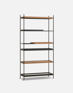 High Walnut and Black Tray Shelf I by Hanne Willmann