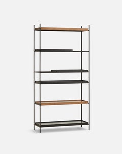 High Walnut and Black Tray Shelf II by Hanne Willmann