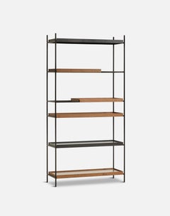 High Walnut and Black Tray Shelf III by Hanne Willmann