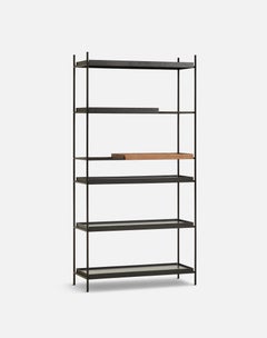 High Walnut and Black Tray Shelf IV by Hanne Willmann
