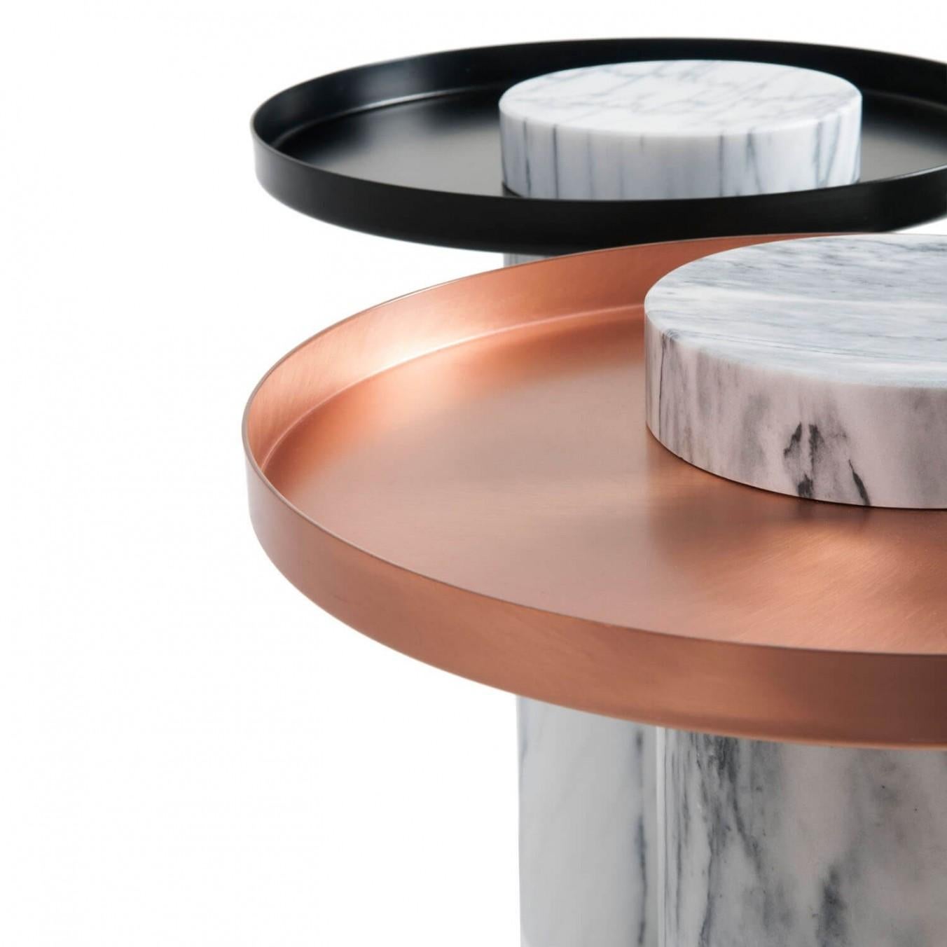 Haut marbre blanc contemporain Guéridon, Sebastian Herkner en vente 7