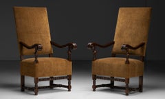 Highback Armchairs, England circa 1890