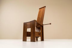 Highback Dining Chair in Walnut by Giuseppe Rivadossi, Italy, 1970s
