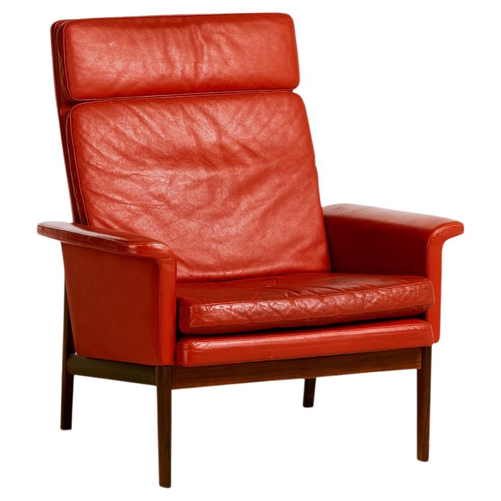 Highback Jupiter Lounge Chair in Rosewood by Finn Juhl