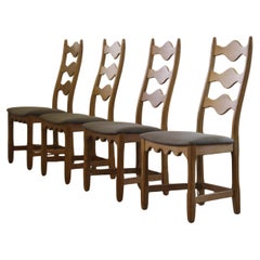 Chaises en chêne Light Highback / Ladderback style Henning Kjærnulf, 1960s