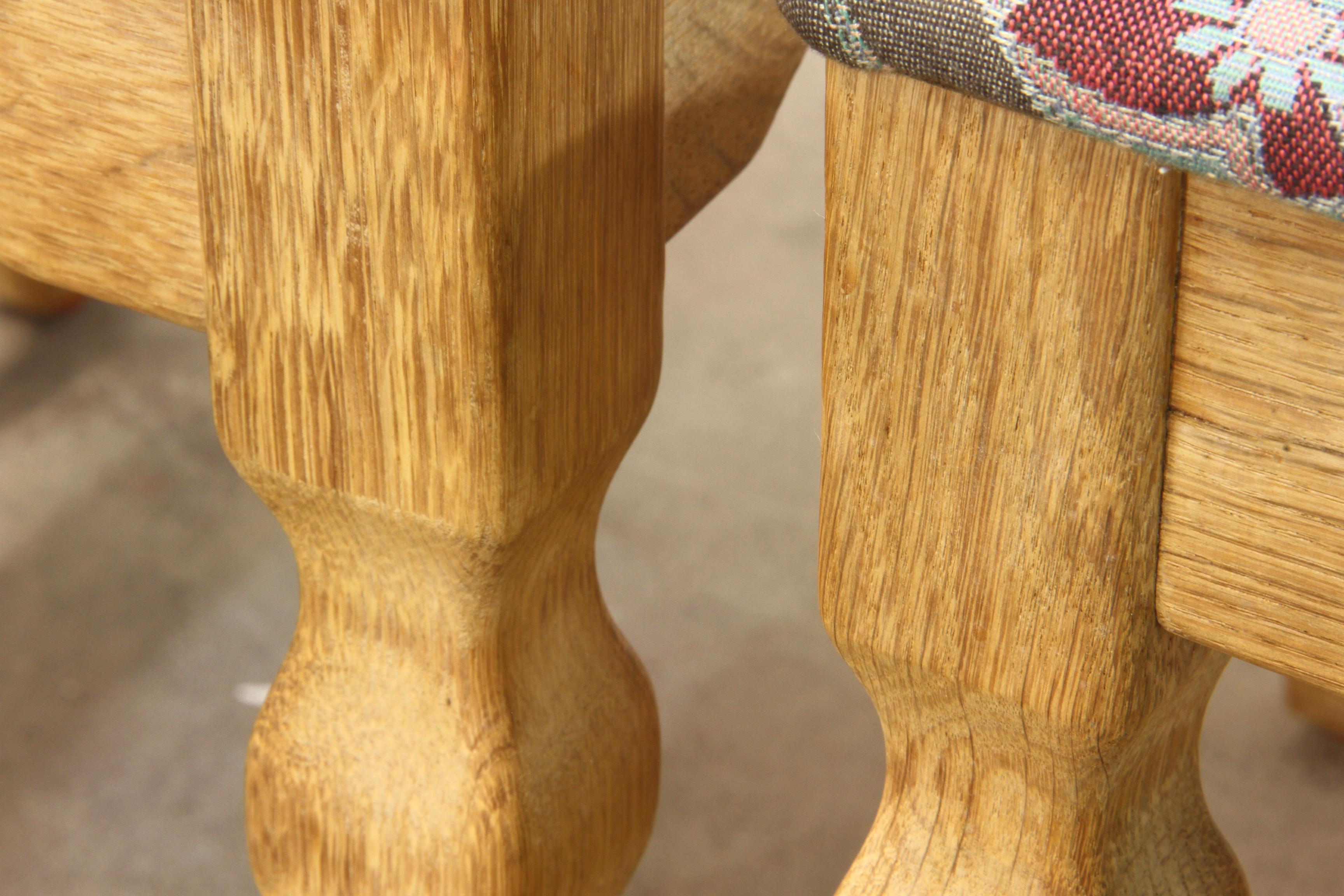 Sillas Highback Razorblade Light Oak de Henning Kjærnulf, años 60, diseño danés en venta 2