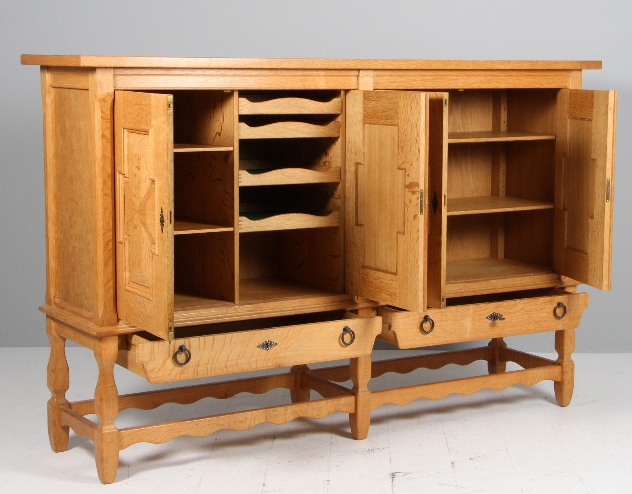Oak Highboard by Henry Kjærnulf For Sale