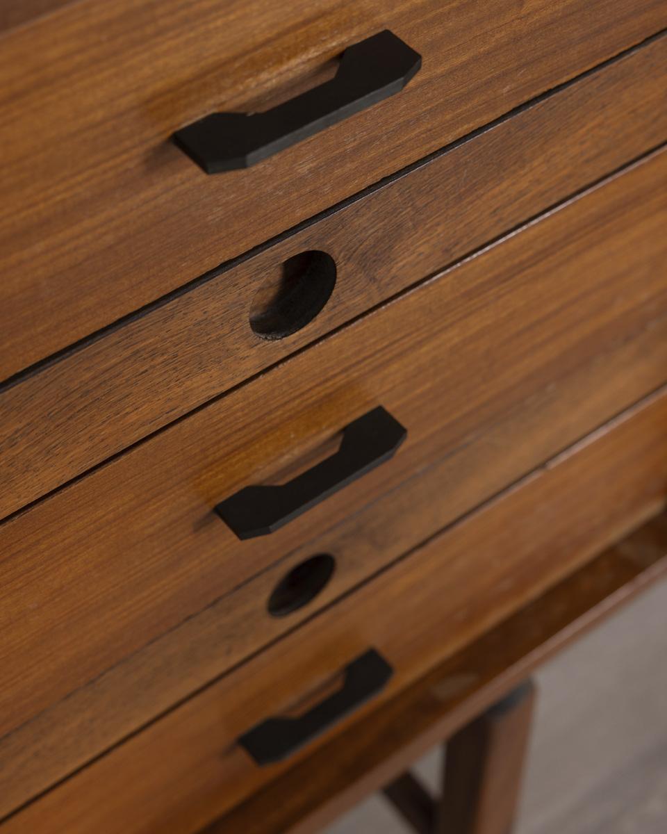 Highboard vintage 60s wooden sideboard baroque design For Sale 6