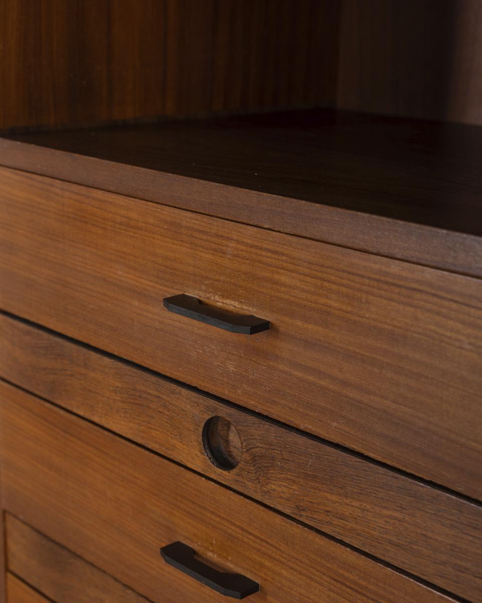 Italian Highboard vintage 60s wooden sideboard baroque design For Sale