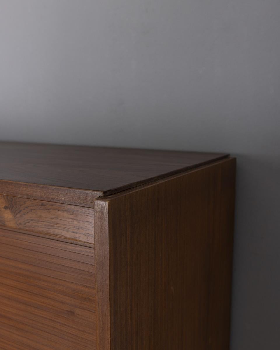 Wood Highboard vintage 60s wooden sideboard baroque design For Sale