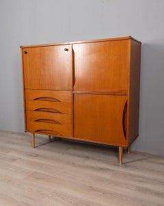 Italienisches Design 1960er Jahre vintage Holz Highboard