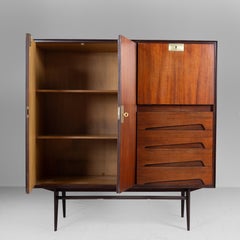 Highboard Credenza Vittorio Dassi in wood, Mid-Century Italian 1950