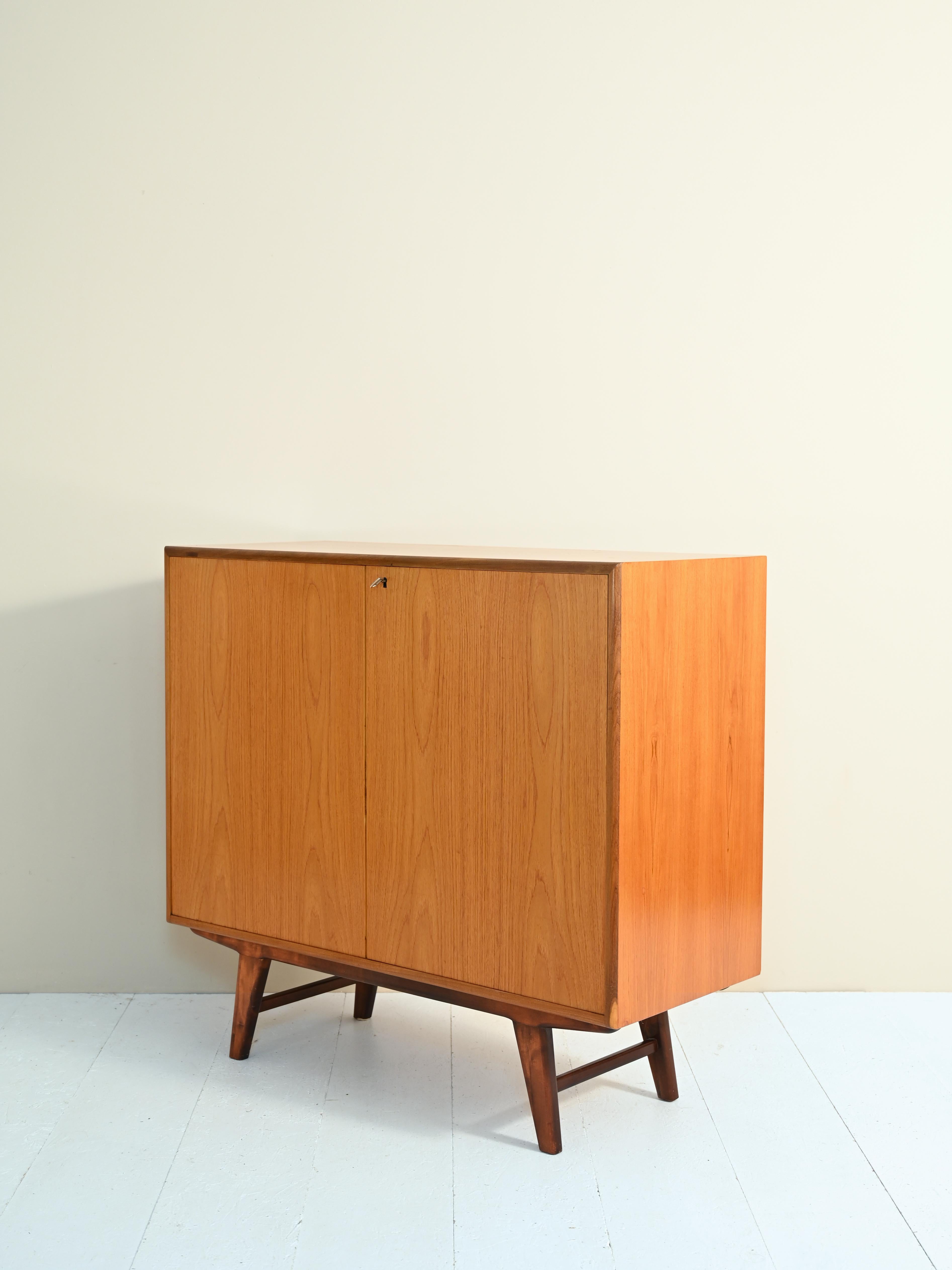 Swedish Highboard / Danish Teak Sideboard, 1950s