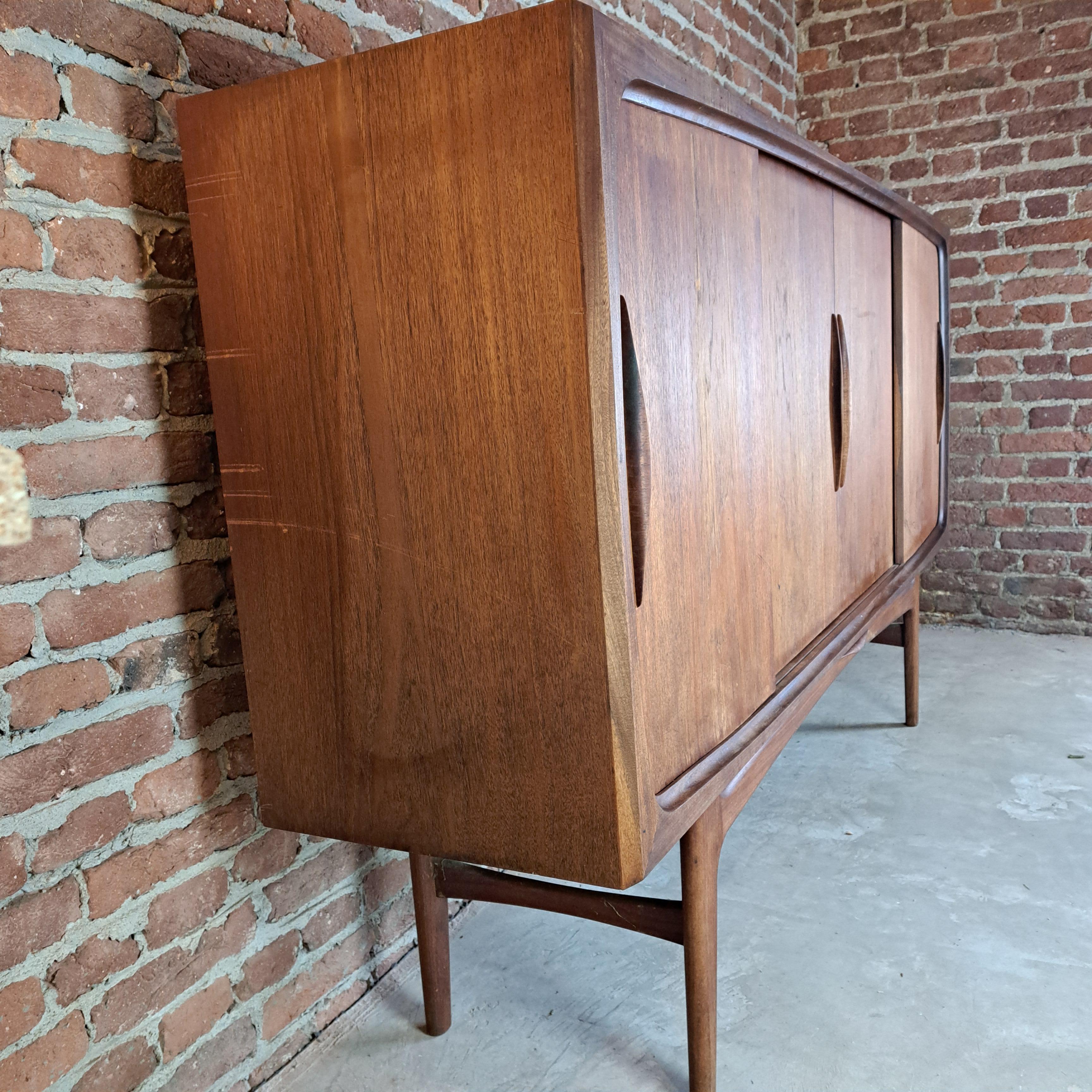 Placage Planche haute en teck, Danemark 1960 en vente