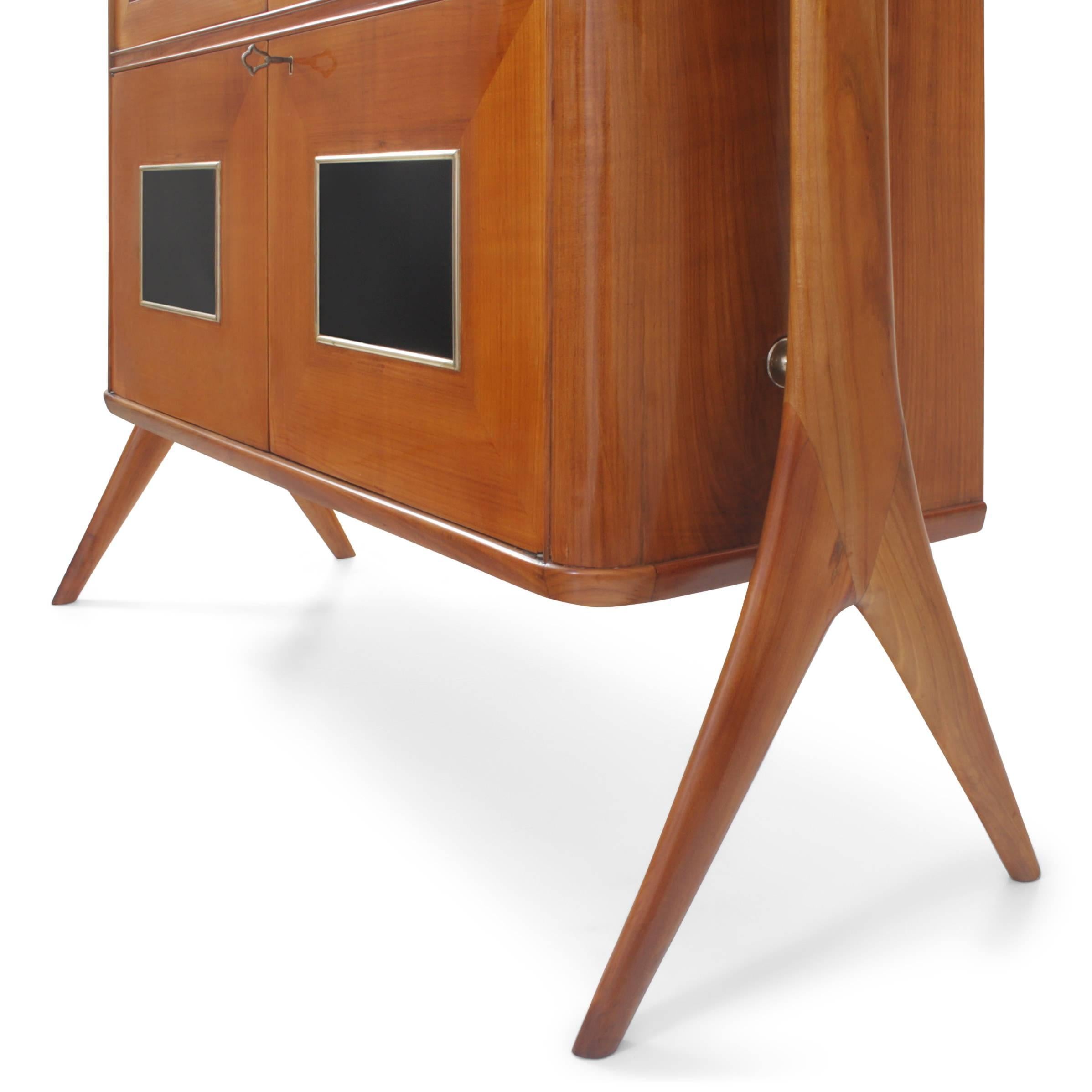 Mid-Century Modern Highboard in the Style of Ico Parisi, Italy, Mid-20th Century