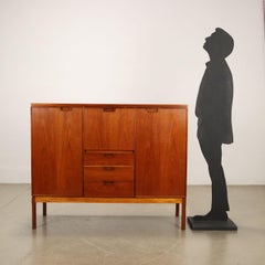 English 1960s teak highboard with bar compartment