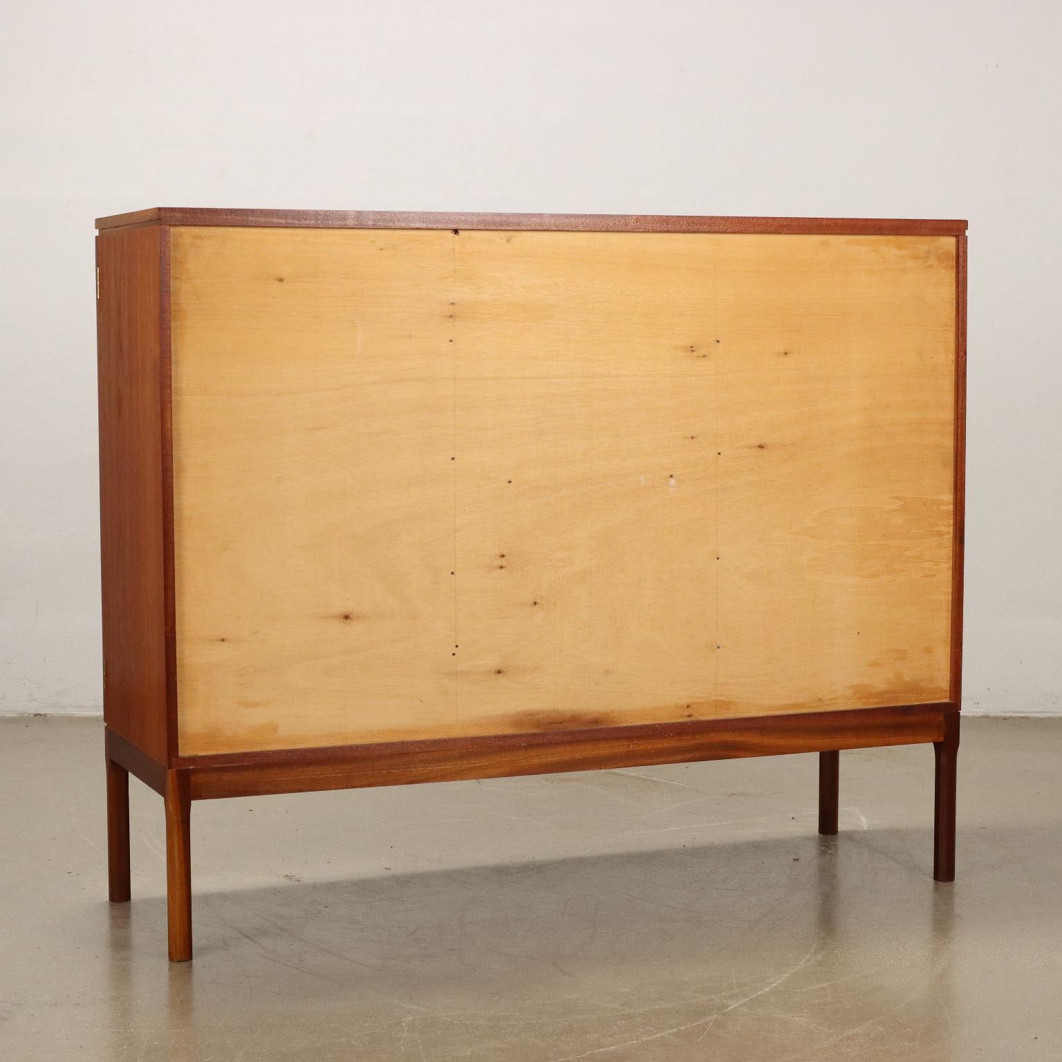 English 1960s teak highboard with bar compartment 1