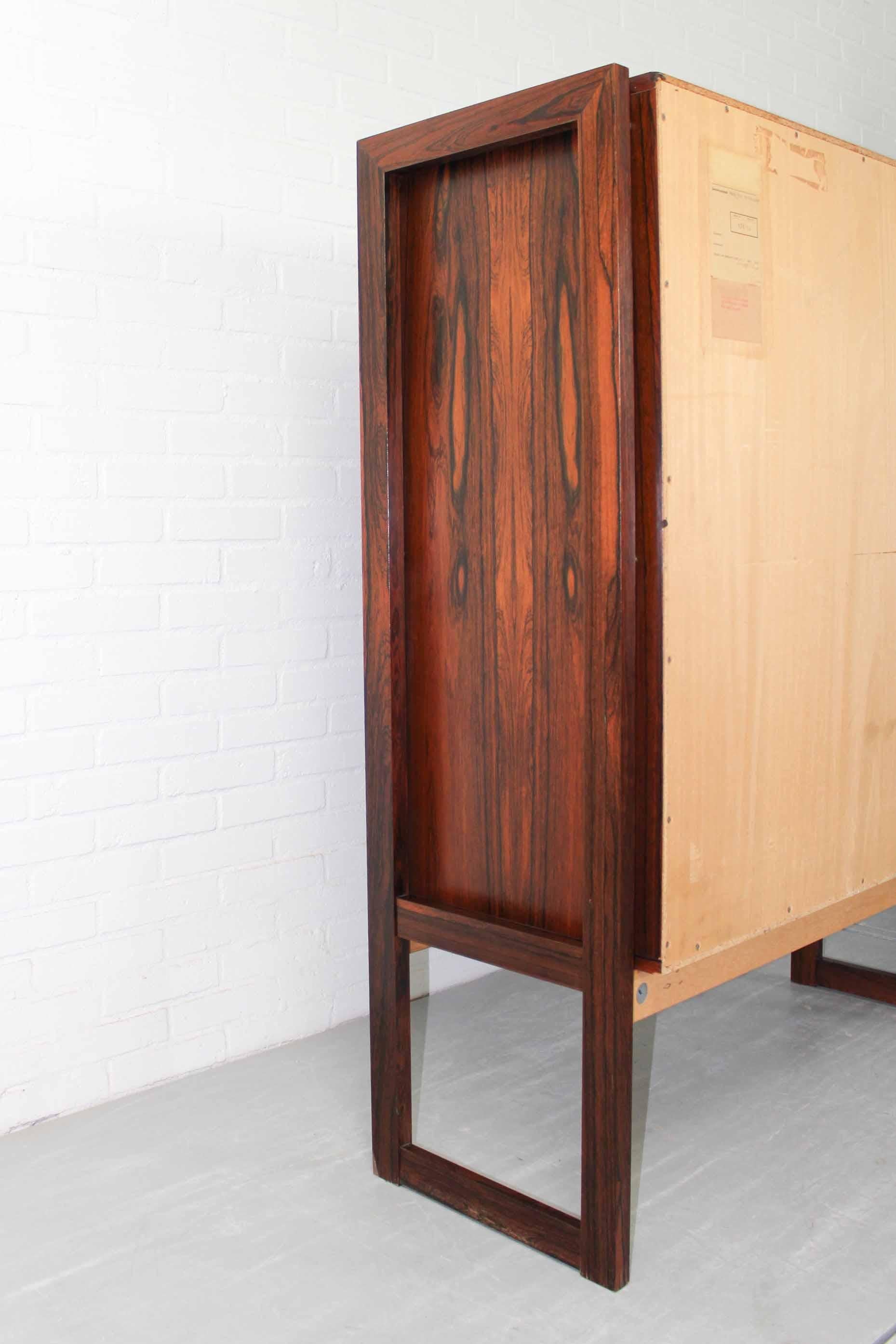 Highboard “Malmo” Within Wood Frame, Executed in Rio Palissander, 1960s 2
