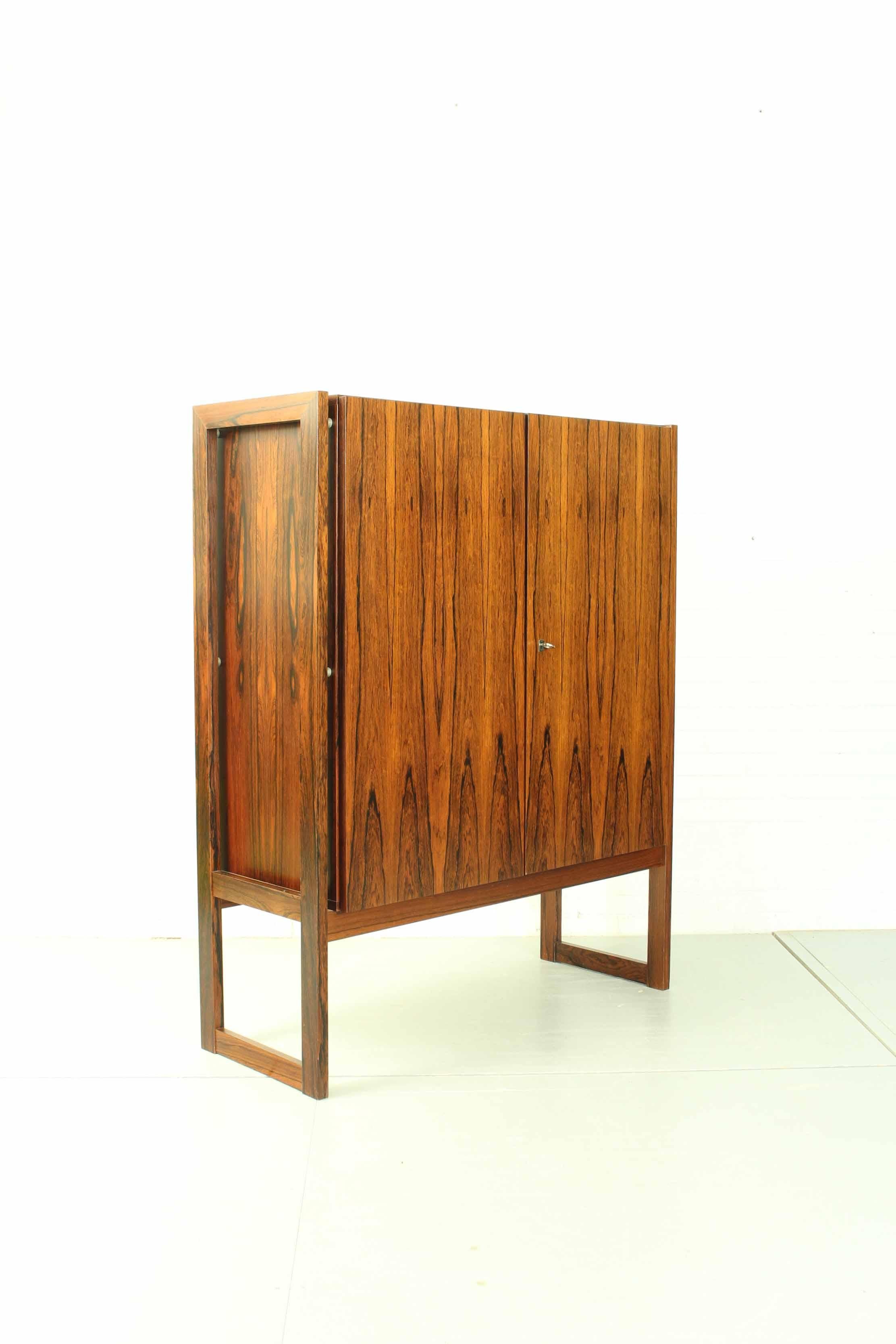 Highboard “Malmo” Within Wood Frame, Executed in Rio Palissander, 1960s In Good Condition In Appeltern, Gelderland